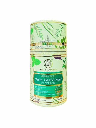 Маска для лица Ним, Базилик и Мята, порошок 100 гр Khadi Natural